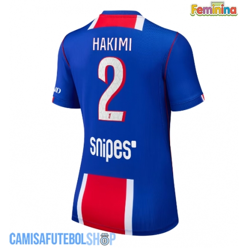 Camisa de time de futebol Paris Saint-Germain Achraf Hakimi #2 Replicas 1º Equipamento Feminina 2026-27 Manga Curta